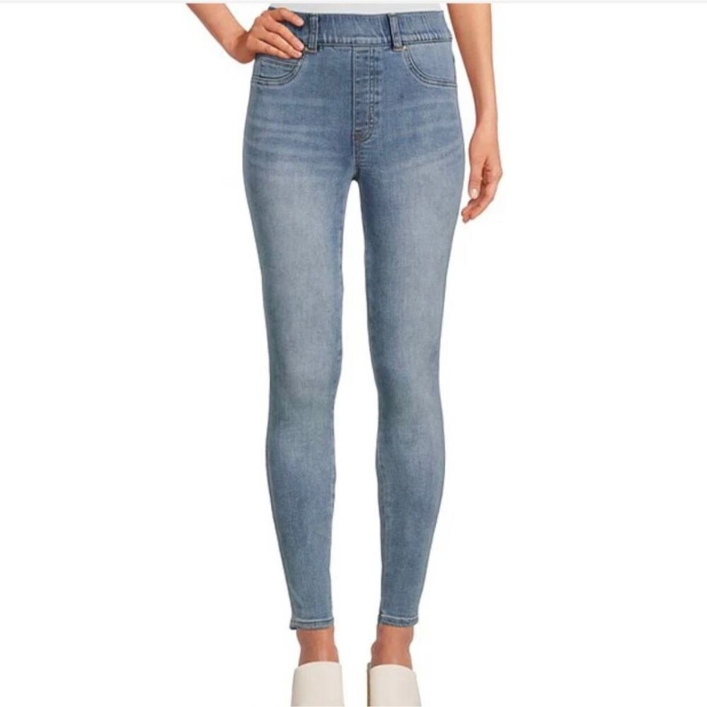 Spanx Skinny Jeans Jeggings Light Vintage Wash Blue Stretch Denim Lift Plus 1X